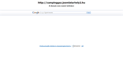 Desktop Screenshot of campinggaz.joomlatarhely2.hu